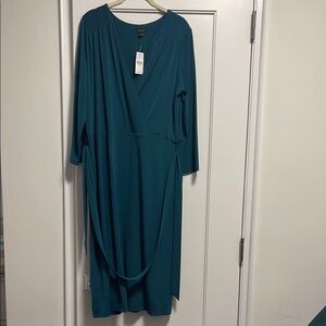 Teal Wrap Dress